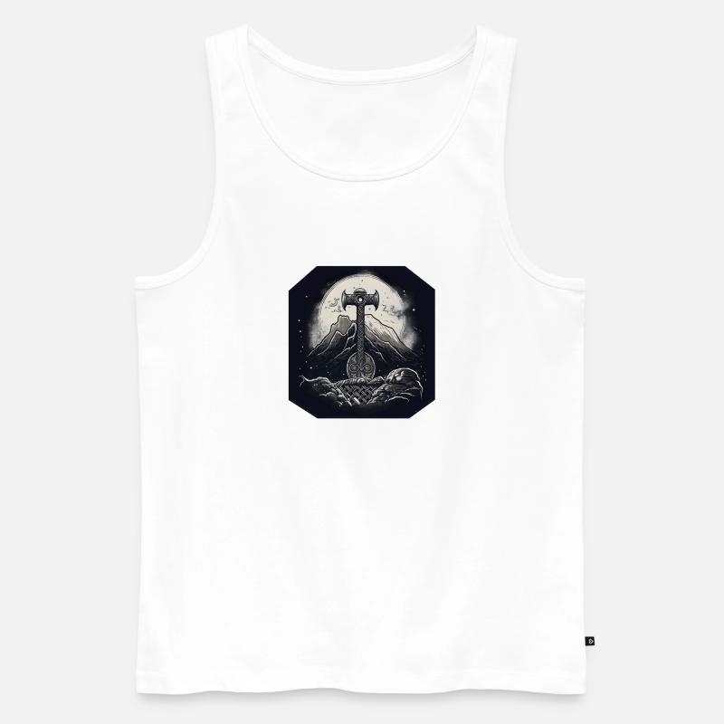 Mjölnir - Männer Premium Bio Tank Top - Weiß