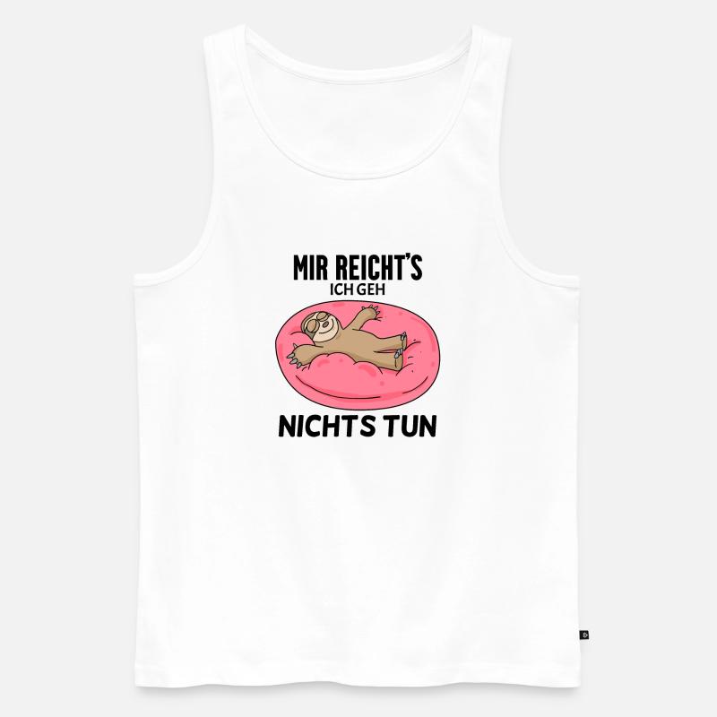 Faultier Spruch - Männer Premium Bio Tank Top - Weiß