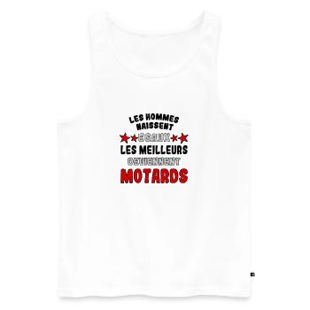 Les meilleurs deviennent motards - Débardeur bio Premium Homme - blanc - Devant - Michal (187cm)