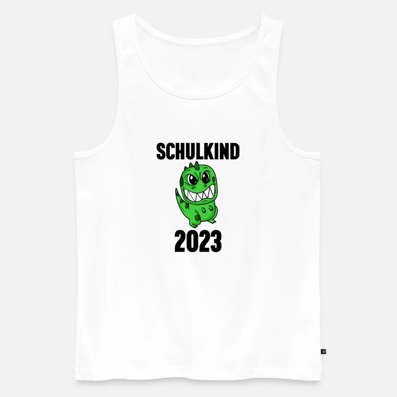 Schuldkind Einschulung 2023 - Männer Premium Bio Tank Top - Weiß