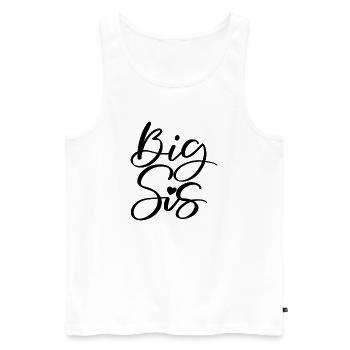 Big Sis - Männer Premium Bio Tank Top - Weiß - Vorne - Michal (187cm)