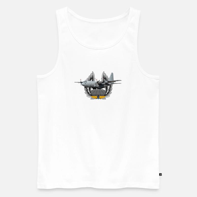 C-130 Hercules - Männer Premium Bio Tank Top - Weiß