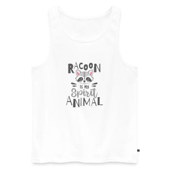 Racoon Is My Spirit Animal - Men's Premium Organic Tank Top - white - Front - Michal (187cm)