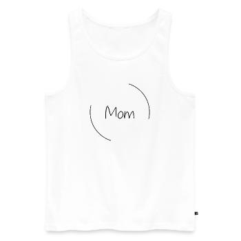 Mom - Männer Premium Bio Tank Top - Weiß - Vorne - AI Model Male 178 light (178cm)
