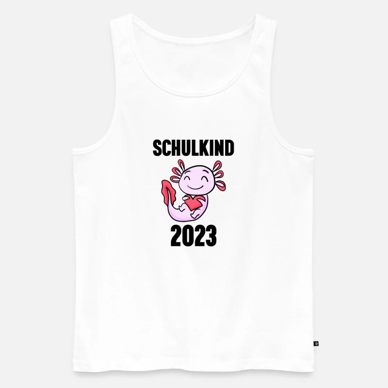 Schuldkind Einschulung 2023 - Männer Premium Bio Tank Top - Weiß