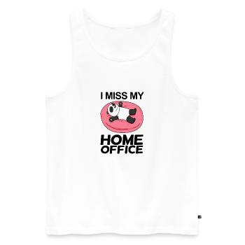 Home Office Miss Humour Drôle - Débardeur bio Premium Homme - blanc - Devant - AI Model Male 178 light (178cm)