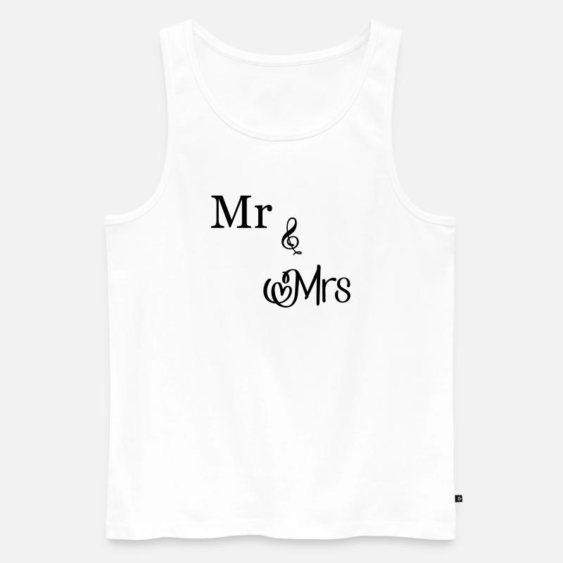 Mr and Mrs - Männer Premium Bio Tank Top - Weiß
