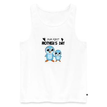 Muttertag - erster Muttertag Geschenk - Männer Premium Bio Tank Top - Weiß - Vorne - Michal (187cm)