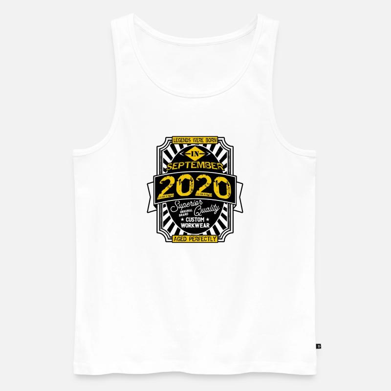 SEPTEMBER 2020 - Männer Premium Bio Tank Top - Weiß