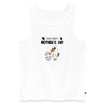 Muttertag - erster Muttertag Geschenk - Männer Premium Bio Tank Top - Weiß - Vorne - Michal (187cm)