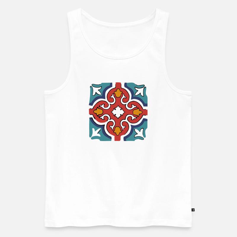 Jordan Keramik 1 - Männer Premium Bio Tank Top - Weiß