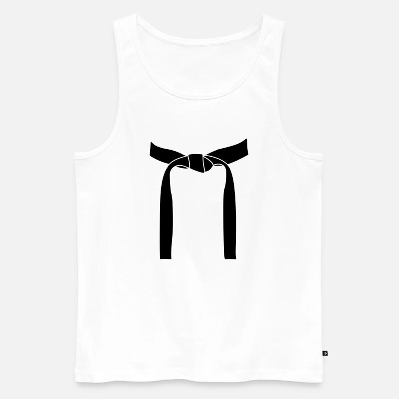 Kampfsportband oder Obi - Männer Premium Bio Tank Top - Weiß