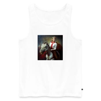 Prüfstandsfahrer 01 - Männer Premium Bio Tank Top - Weiß - Vorne - AI Model Male 178 light (178cm)