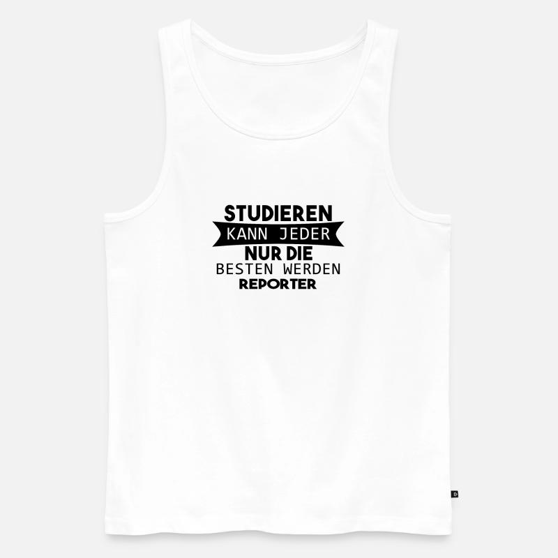 Reporter lustiger Spruch - Männer Premium Bio Tank Top - Weiß