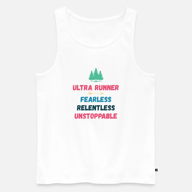 Ultra Runner - Intrépide. Implacable. Imparable. - Débardeur bio Premium Homme - blanc