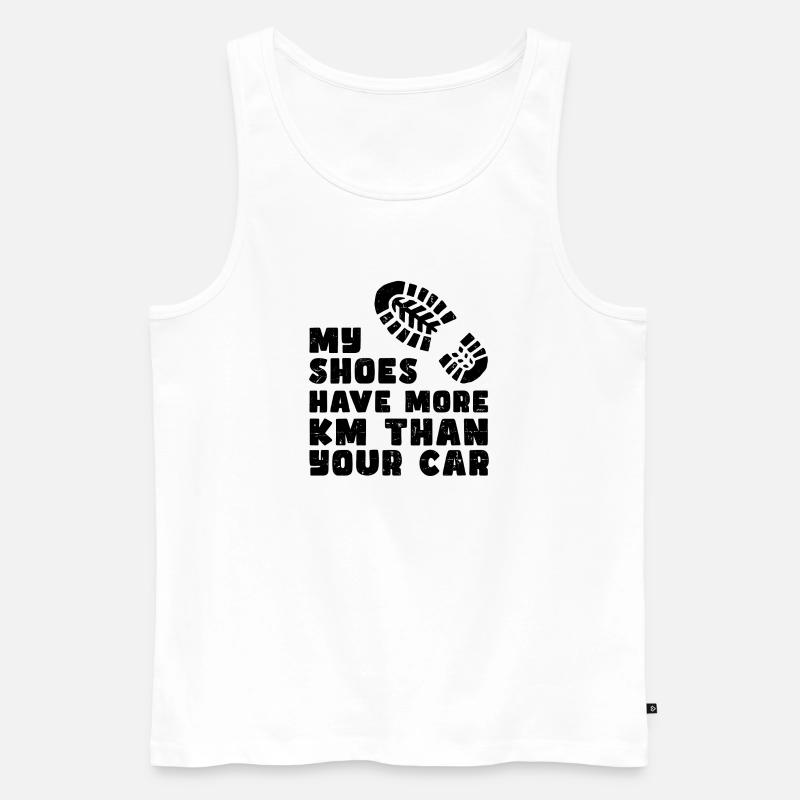 Wanderwege Wanderer Wandern Statement Klettern - Männer Premium Bio Tank Top - Weiß