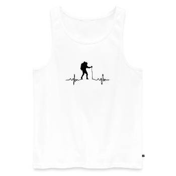 Randonnée en montagne Randonnée Expérience nature Alpinisme - Débardeur bio Premium Homme - blanc - Devant - Michal (187cm)