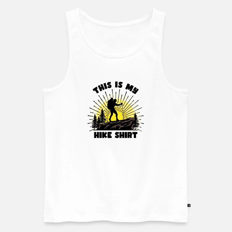 Wanderer Statement Wanderung Wandern Bergwanderung - Männer Premium Bio Tank Top - Weiß