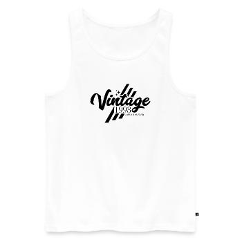 Jahrgang 1993 Geburtstag Vintage Sprüche - Männer Premium Bio Tank Top - Weiß - Vorne - Michal (187cm)