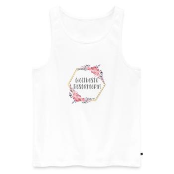Weltbeste Bestatterin Bestattung Beruf Geschenk - Männer Premium Bio Tank Top - Weiß - Vorne - AI Model Male 178 light (178cm)