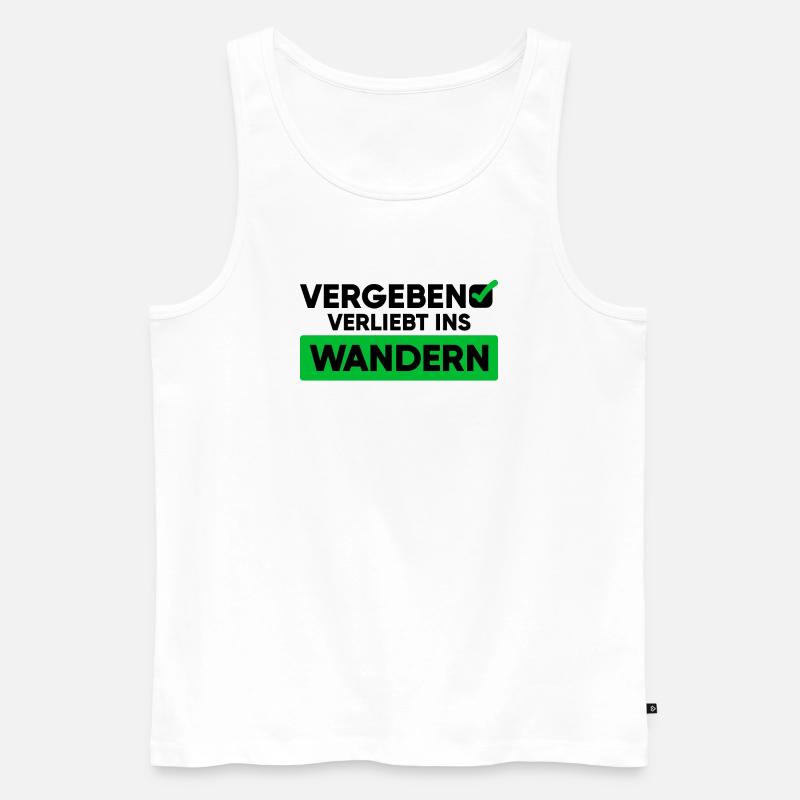 Wandern Wanderung Statement Wanderer Bergwanderung - Männer Premium Bio Tank Top - Weiß