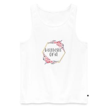 Weltbeste Oma Großmutter Muttertag Geschenk - Männer Premium Bio Tank Top - Weiß - Vorne - Michal (187cm)
