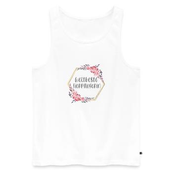 Weltbeste Tierpflegerin Tiere Beruf Geschenk - Männer Premium Bio Tank Top - Weiß - Vorne - Michal (187cm)