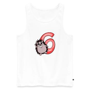 6 Birthday 6 years old with animal motif - six - Men's Premium Organic Tank Top - white - Front - Michal (187cm)