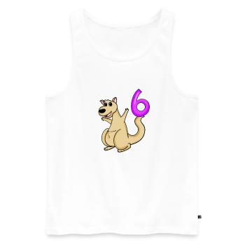 6 Birthday 6 years old with animal motif - six - Men's Premium Organic Tank Top - white - Front - Michal (187cm)