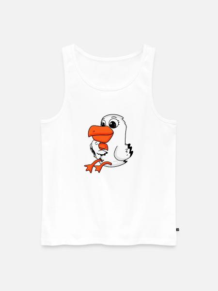 Seagull family - seagull with baby - Men's Premium Organic Tank Top - white