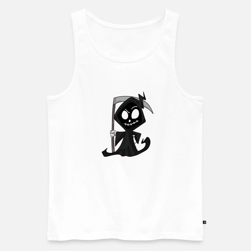 Sensenmann mit Sense - Halloween - Männer Premium Bio Tank Top - Weiß