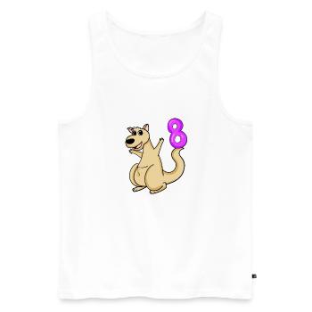 8 Birthday 8 years old with animal motif - eight - Men's Premium Organic Tank Top - white - Front - Michal (187cm)