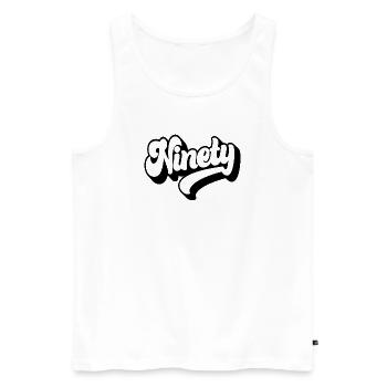 Neunzig 90. Geburtstag Männer Frauen 90 Jahre alt - Männer Premium Bio Tank Top - Weiß - Vorne - Michal (187cm)