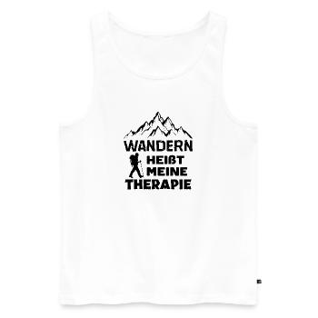 Bergwanderung Wanderung Wanderer Wandern Statement - Männer Premium Bio Tank Top - Weiß - Vorne - Michal (187cm)