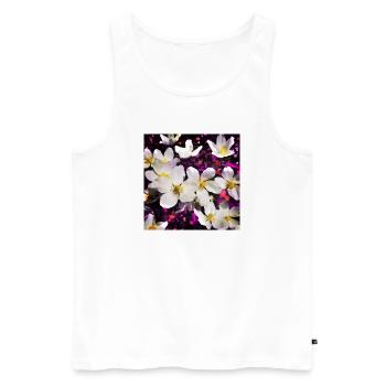 Weiße Anemonen - Männer Premium Bio Tank Top - Weiß - Vorne - AI Model Male 178 light (178cm)