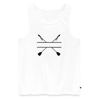 Wikingerpfeile Bogenschießen - Männer Premium Bio Tank Top - Weiß - Vorne - AI Model Male 178 light (178cm)