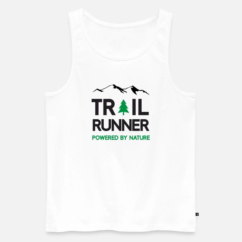 Trail Runner - Powered by Nature - Männer Premium Bio Tank Top - Weiß