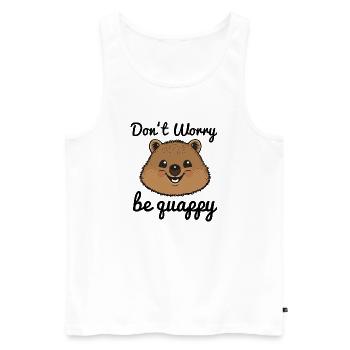 Quokka Geschenk, Quokka T-Shirt, Quokka lustig - Männer Premium Bio Tank Top - Weiß - Vorne - AI Model Male 178 light (178cm)