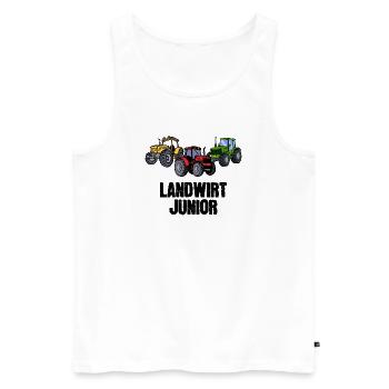 Jungbauer Statement Landmaschinen Feld Traktor - Männer Premium Bio Tank Top - Weiß - Vorne - Michal (187cm)