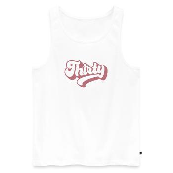 Trente 30e anniversaire pour les femmes de 30 ans - Débardeur bio Premium Homme - blanc - Devant - AI Model Male 178 light (178cm)