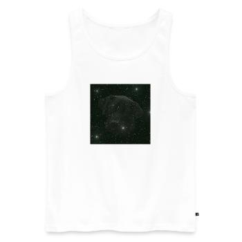 originelle geschenke, Labradorkopf nachtmuster - Männer Premium Bio Tank Top - Weiß - Vorne - Michal (187cm)