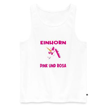 Einhorn ärgern lustiger Spruch Geschenkidee - Männer Premium Bio Tank Top - Weiß - Vorne - Michal (187cm)