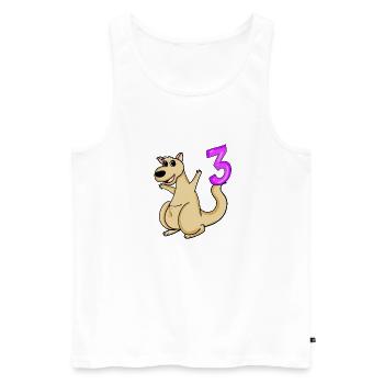 3 Geburtstag 3 Jahre alt mit Tier Motiv - drei - Männer Premium Bio Tank Top - Weiß - Vorne - Michal (187cm)