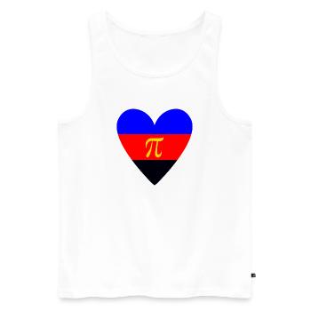 Polyamorie Pride Herzdesign - Männer Premium Bio Tank Top - Weiß - Vorne - AI Model Male 178 light (178cm)