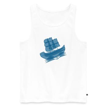 Segelboot Norddeutschland Seemann Matrose Kapitän - Männer Premium Bio Tank Top - Weiß - Vorne - AI Model Male 178 light (178cm)