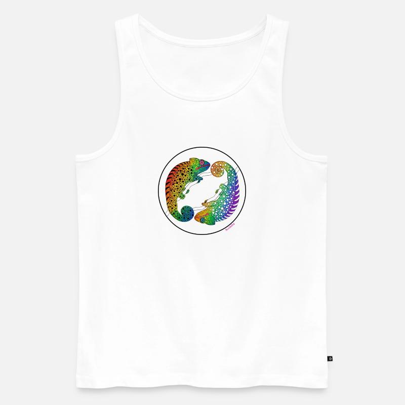 Pride-Chamäleon - Männer Premium Bio Tank Top - Weiß