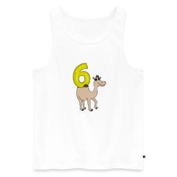 6 Birthday 6 years old with animal motif - six - Men's Premium Organic Tank Top - white - Front - Michal (187cm)