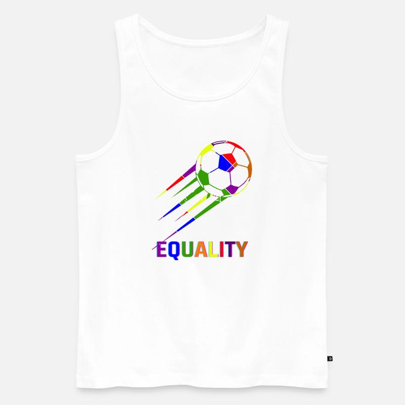 Fußball Regenbogen WM Equality - Männer Premium Bio Tank Top - Weiß