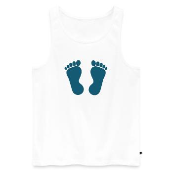 Fuß blaue Füße Fußpflege Podologie - Männer Premium Bio Tank Top - Weiß - Vorne - Michal (187cm)
