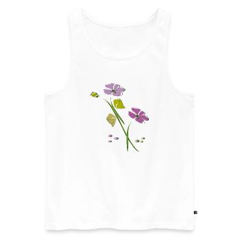 Blumen, Fleurs - Débardeur bio Premium Homme - blanc - Devant - AI Model Male 178 light (178cm)